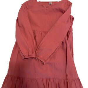 Carter's Kid Tiered Midi Dress Size 10 Pink lightweight Long Sleeve